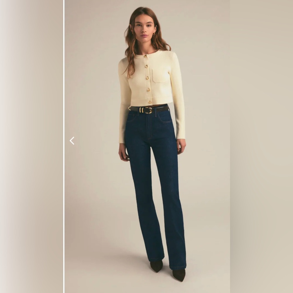 NWT Favorite Daughter The Quinn Cardigan in Cream Size Medium - Picture 7 of 12